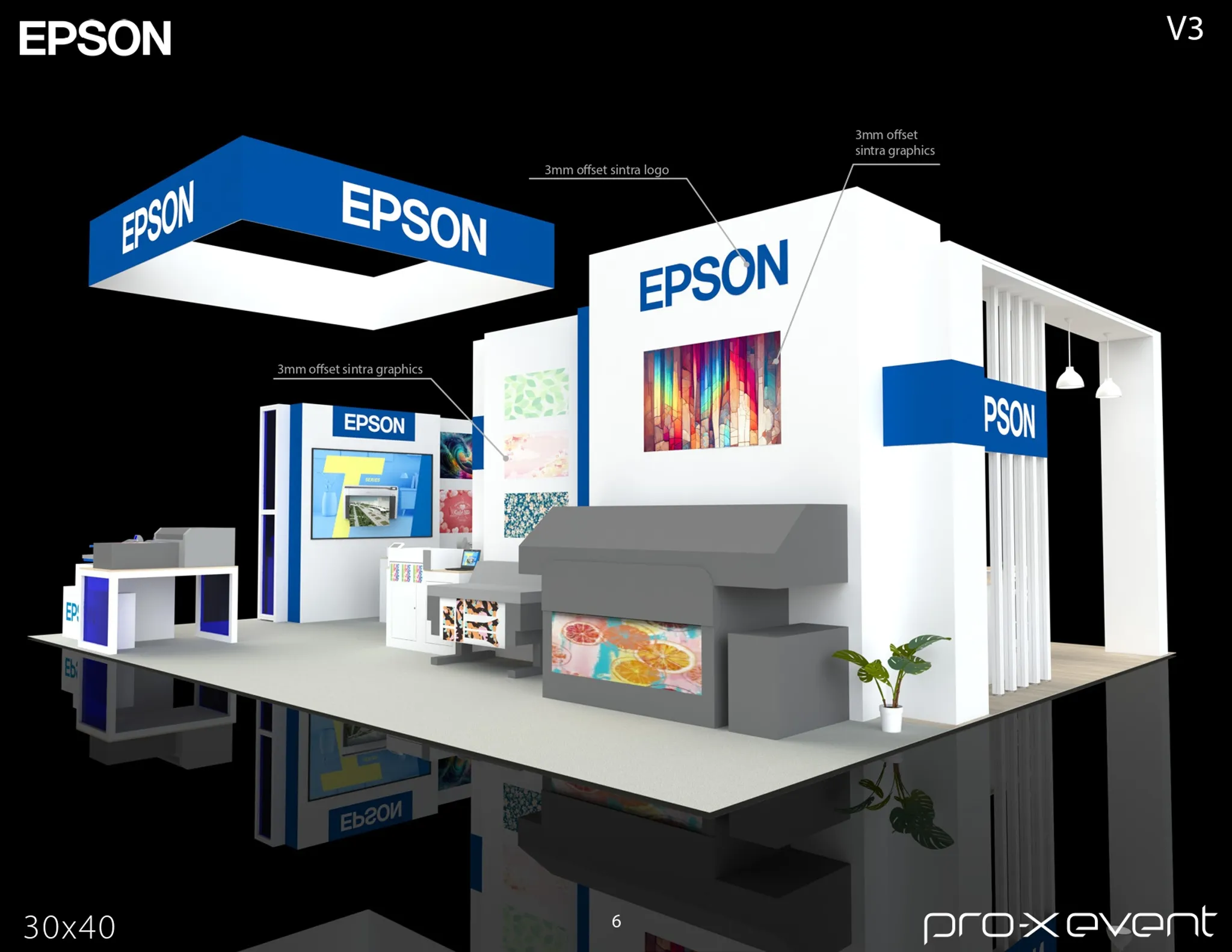 30x40 Île booth design by Pro-X Exhibits